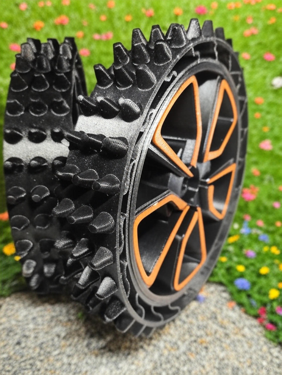 Husqvarna Automower replacement wheels set for the  435AWD, 535AWD Spikes tire